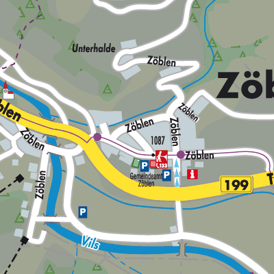 Stadtplan Zöblen