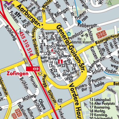 Stadtplan Zofingen