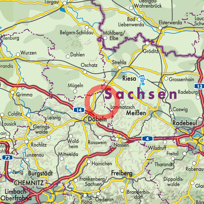 Landkarte Zschochau