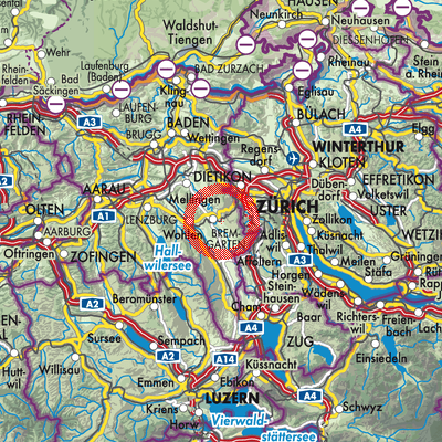 Landkarte Zufikon