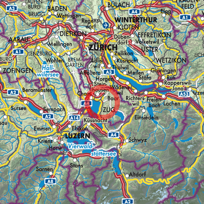 Landkarte Zug