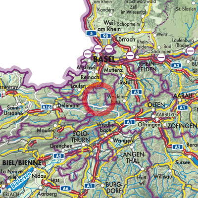 Landkarte Zullwil