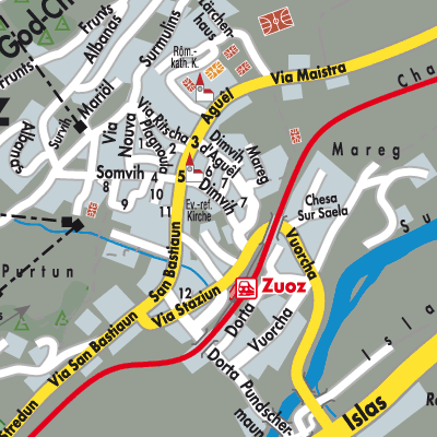 Stadtplan Zuoz