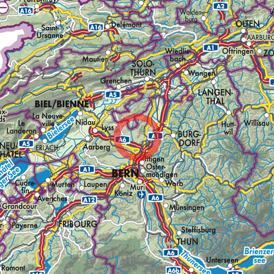 Landkarte Zuzwil (BE)