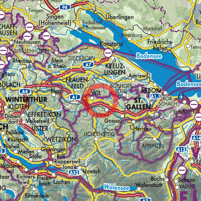 Landkarte Zuzwil (SG)