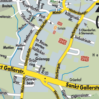 Stadtplan Zuzwil (SG)