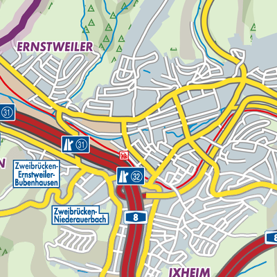 Übersichtsplan Zweibrücken-Land