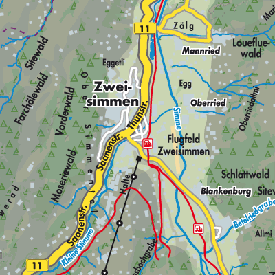 Übersichtsplan Zweisimmen