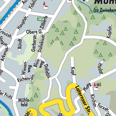 Stadtplan Zwischenwasser